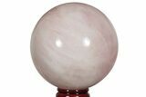 Polished Rose Quartz Sphere - Madagascar #210240-1